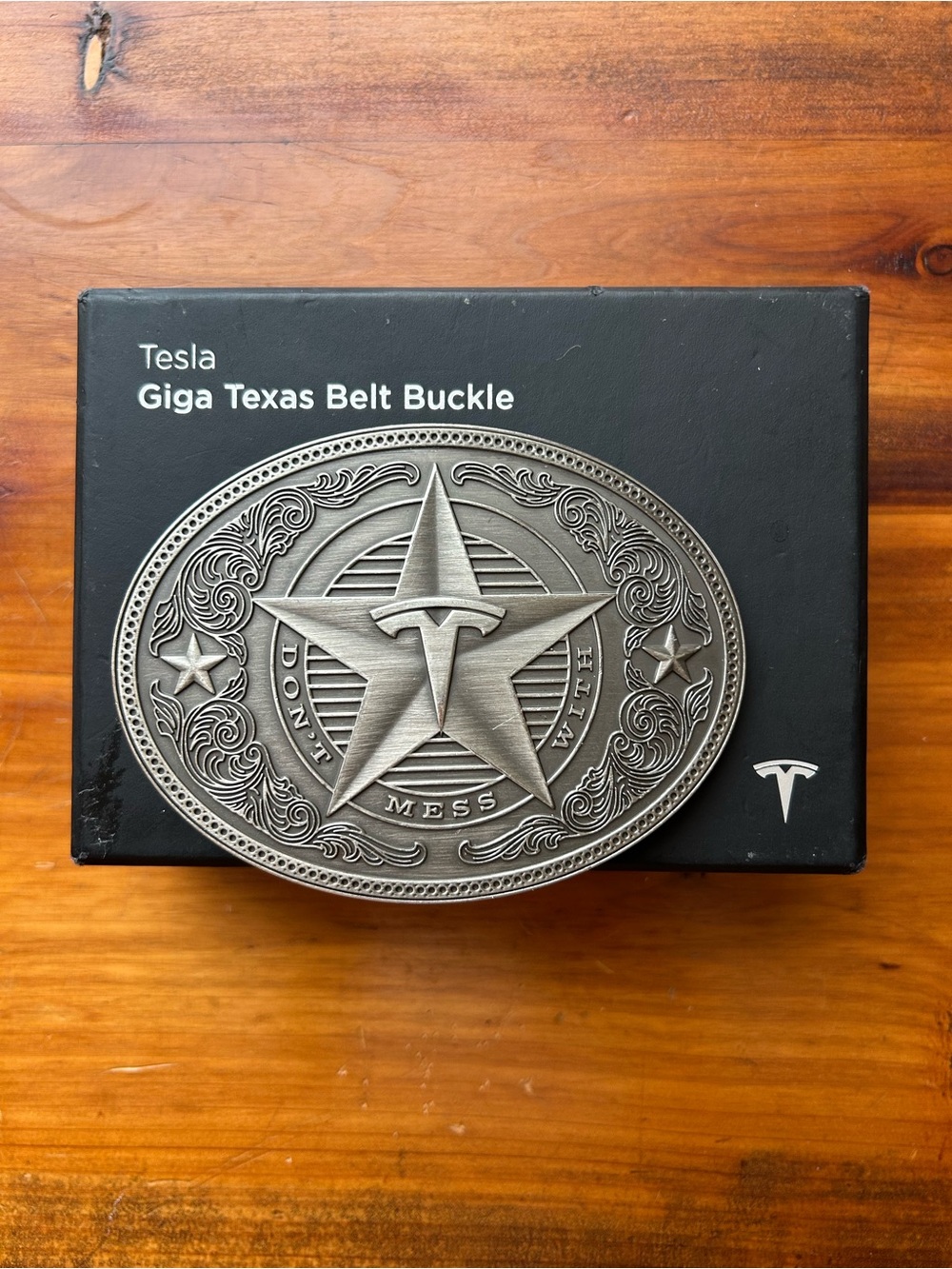 Tesla Silver Giga Texas Belt Buckle